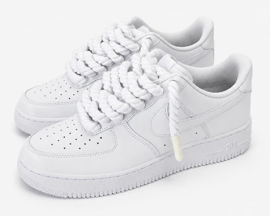 Nike Air Force 1 Custom White 'Rope Laces'